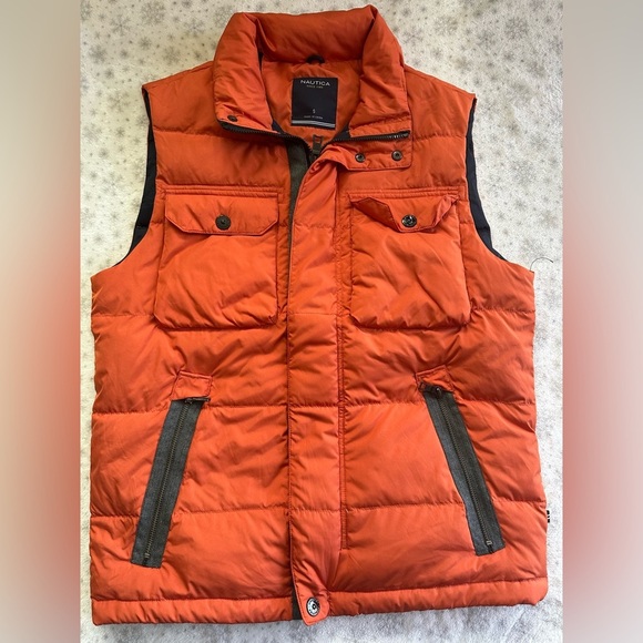 Nautica Other - Nautica Men's Orange Puffer Vest size small